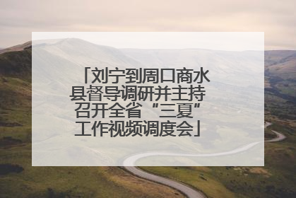 刘宁到周口商水县督导调研并主持召开全省“三夏”工作视频调度会