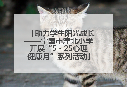 助力学生阳光成长——宁国市津北小学开展“5・25心理健康月”系列活动