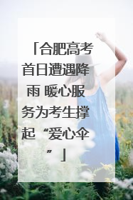合肥高考首日遭遇降雨 暖心服务为考生撑起“爱心伞”
