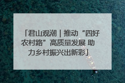 君山观潮｜推动“四好农村路”高质量发展 助力乡村振兴出新彩