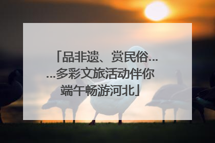 品非遗、赏民俗……多彩文旅活动伴你端午畅游河北