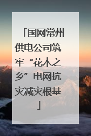 国网常州供电公司筑牢“花木之乡”电网抗灾减灾根基