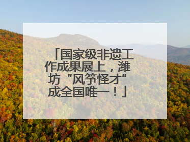 国家级非遗工作成果展上，潍坊“风筝怪才”成全国唯一！