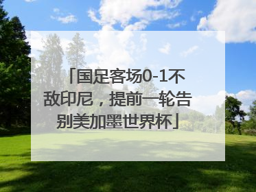 国足客场0-1不敌印尼，提前一轮告别美加墨世界杯
