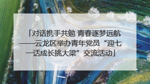 对话携手共勉 青春逐梦远航——云龙区举办青年党员“迎七一话成长挑大梁”交流活动