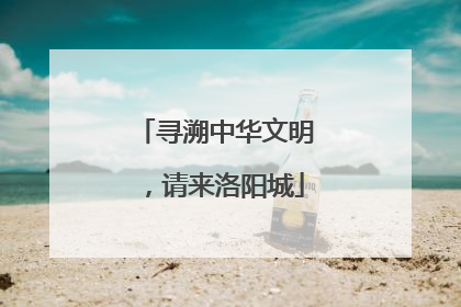 寻溯中华文明，请来洛阳城