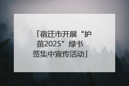 宿迁市开展“护苗2025”绿书签集中宣传活动