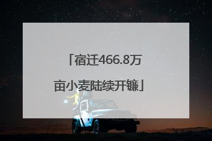 宿迁466.8万亩小麦陆续开镰