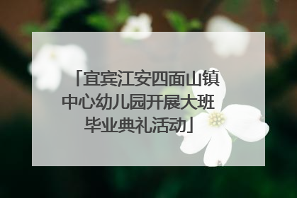 宜宾江安四面山镇中心幼儿园开展大班毕业典礼活动