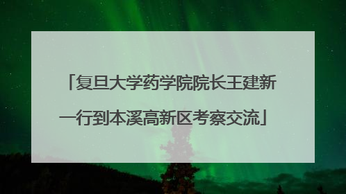复旦大学药学院院长王建新一行到本溪高新区考察交流