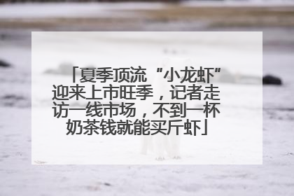 夏季顶流“小龙虾”迎来上市旺季，记者走访一线市场，不到一杯奶茶钱就能买斤虾