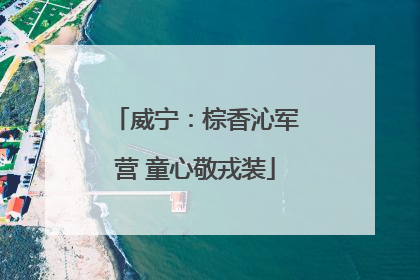 威宁：棕香沁军营 童心敬戎装