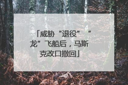 威胁“退役”“龙”飞船后，马斯克改口撤回