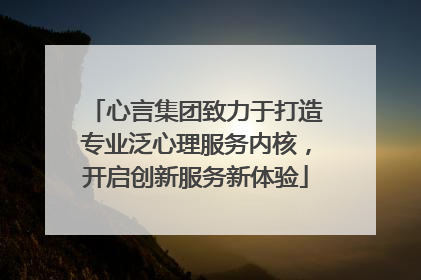 心言集团致力于打造专业泛心理服务内核，开启创新服务新体验