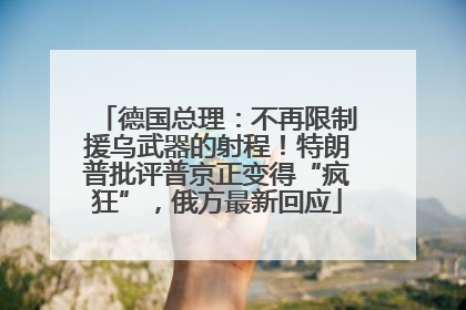 德国总理：不再限制援乌武器的射程！特朗普批评普京正变得“疯狂”，俄方最新回应