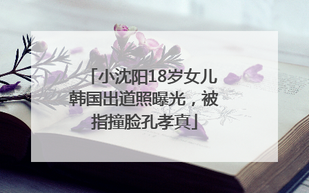小沈阳18岁女儿韩国出道照曝光，被指撞脸孔孝真