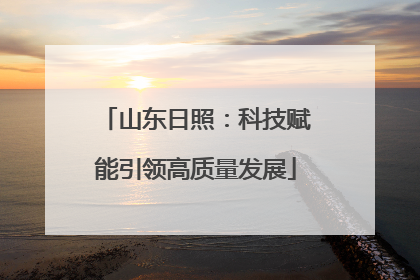 山东日照：科技赋能引领高质量发展