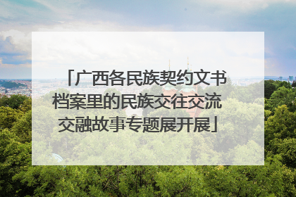广西各民族契约文书档案里的民族交往交流交融故事专题展开展