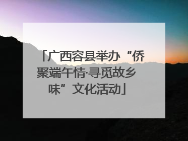 广西容县举办“侨聚端午情·寻觅故乡味”文化活动