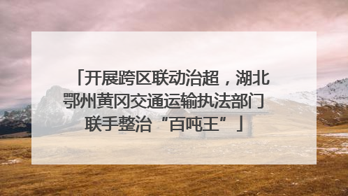 开展跨区联动治超，湖北鄂州黄冈交通运输执法部门联手整治“百吨王”