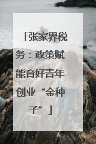 张家界税务：政策赋能育好青年创业“金种子”