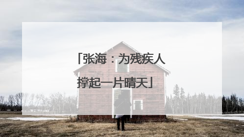 张海：为残疾人撑起一片晴天