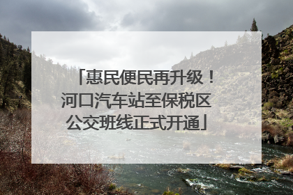 惠民便民再升级！河口汽车站至保税区公交班线正式开通