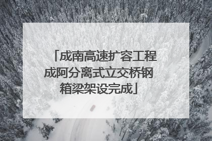 成南高速扩容工程成阿分离式立交桥钢箱梁架设完成