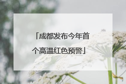 成都发布今年首个高温红色预警