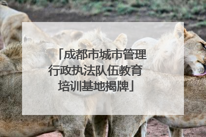 成都市城市管理行政执法队伍教育培训基地揭牌