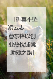 折翼不坠凌云志——曹东锋以创业热忱铺就助残之路
