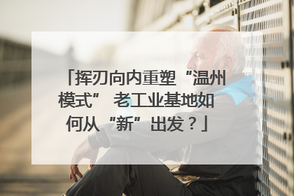 挥刃向内重塑“温州模式” 老工业基地如何从“新”出发？