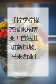 柠季柠檬茶扬帆东南亚！首站进驻新加坡、马来西亚