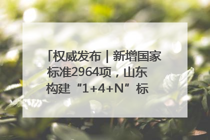 权威发布｜新增国家标准2964项，山东构建“1+4+N”标准化创新发展新格局