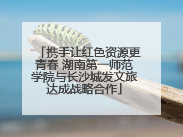 携手让红色资源更青春 湖南第一师范学院与长沙城发文旅达成战略合作