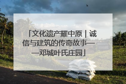文化遗产耀中原｜诚信与建筑的传奇故事——邓城叶氏庄园