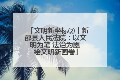 文明新坐标②丨新邵县人民法院：以文明为笔 法治为墨 绘文明新画卷