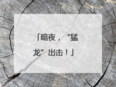 暗夜，“猛龙”出击！