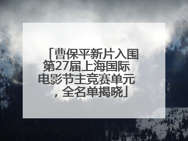 曹保平新片入围第27届上海国际电影节主竞赛单元，全名单揭晓