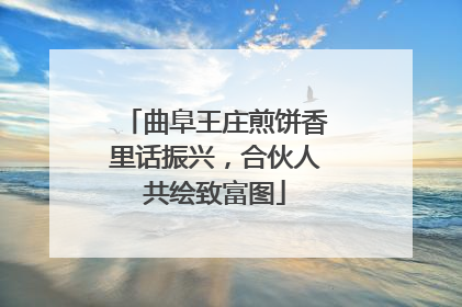 曲阜王庄煎饼香里话振兴，合伙人共绘致富图