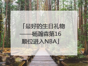 最好的生日礼物——杨瀚森第16顺位进入NBA