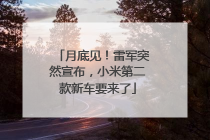 月底见！雷军突然宣布，小米第二款新车要来了
