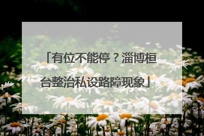 有位不能停？淄博桓台整治私设路障现象