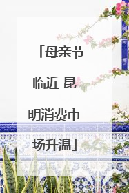 母亲节临近 昆明消费市场升温