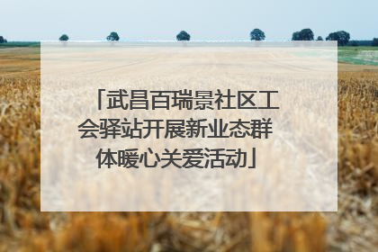 武昌百瑞景社区工会驿站开展新业态群体暖心关爱活动