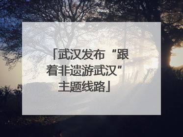 武汉发布“跟着非遗游武汉”主题线路