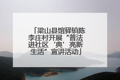 梁山县馆驿镇陈李庄村开展“普法进社区‘典’亮新生活”宣讲活动