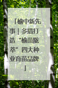 榆中新先事｜多措打造“榆苗陇萃”四大种业育苗品牌