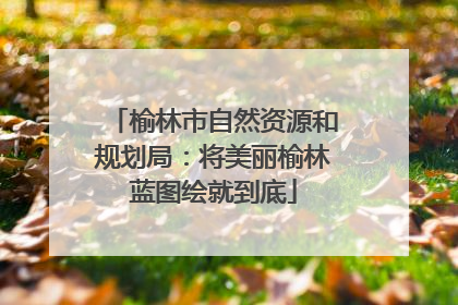 榆林市自然资源和规划局：将美丽榆林蓝图绘就到底