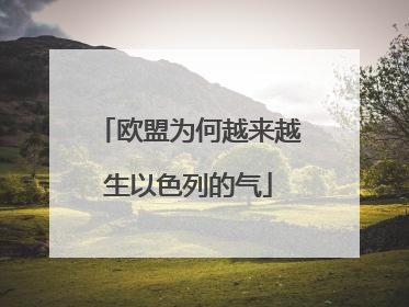 欧盟为何越来越生以色列的气